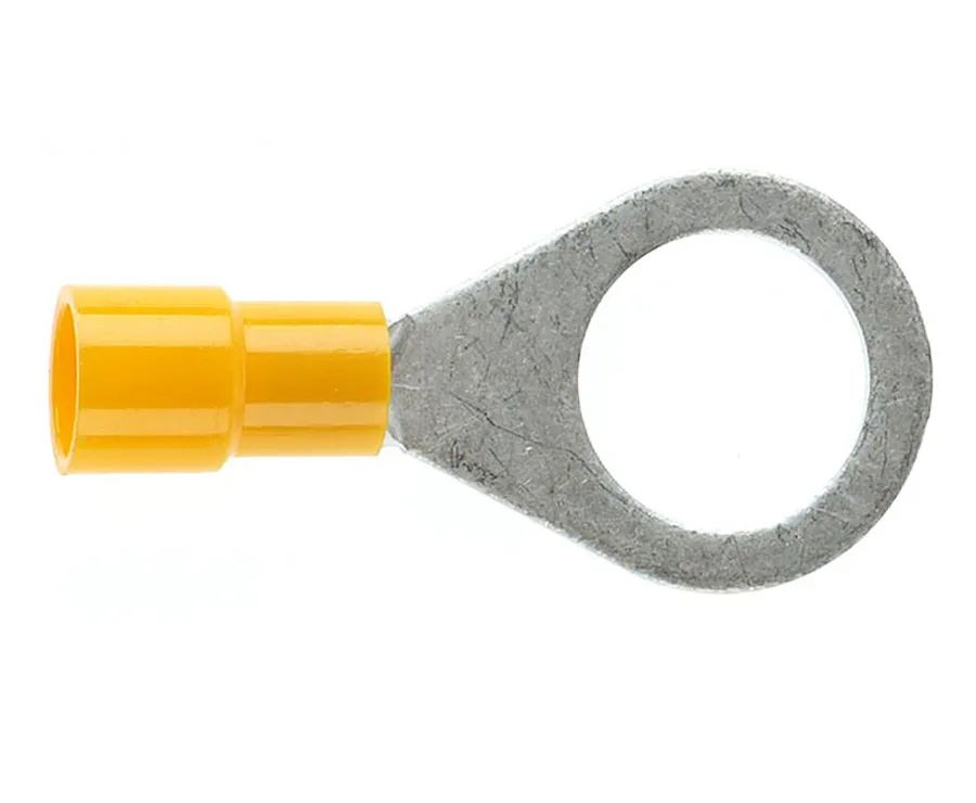 TERMINAL RING YELLOW 12MM STUD DG (pack of 25)