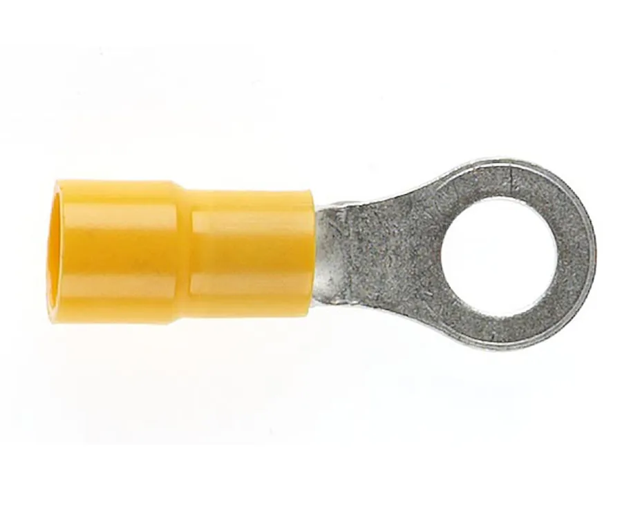 TERMINAL RING YELLOW 6MM STUD (pack of 25)