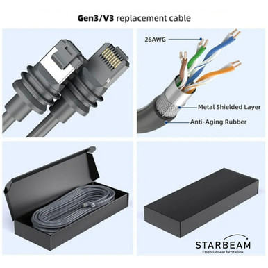 STARBEAM Starlink Gen3 Outdoor Ethernet Cable 10m