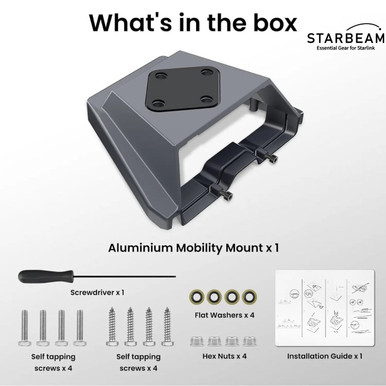 STARBEAM Starlink Gen3 Standard Mobility Anti-Theft Kickstand Mount - Aluminium