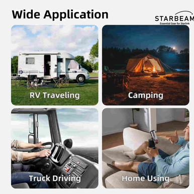 STARBEAM Starlink Mini 3-in-1 Car Charger + DC + USB-C 3m Power Cord