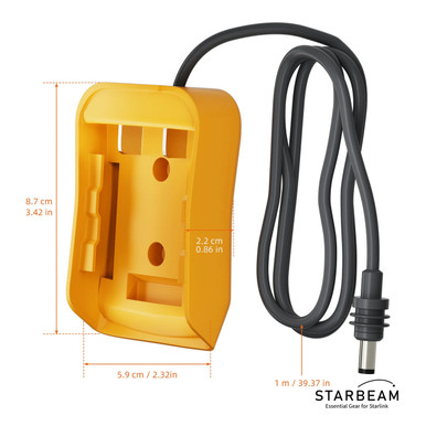 STARBEAM Starlink Mini Dewalt 18V Battery Adapter