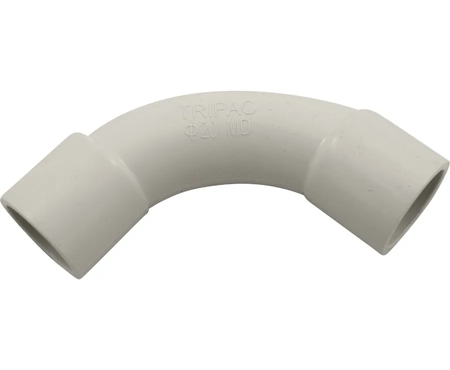 FITTING STANDARD BEND PVC 20MM GREY (pack of 20)