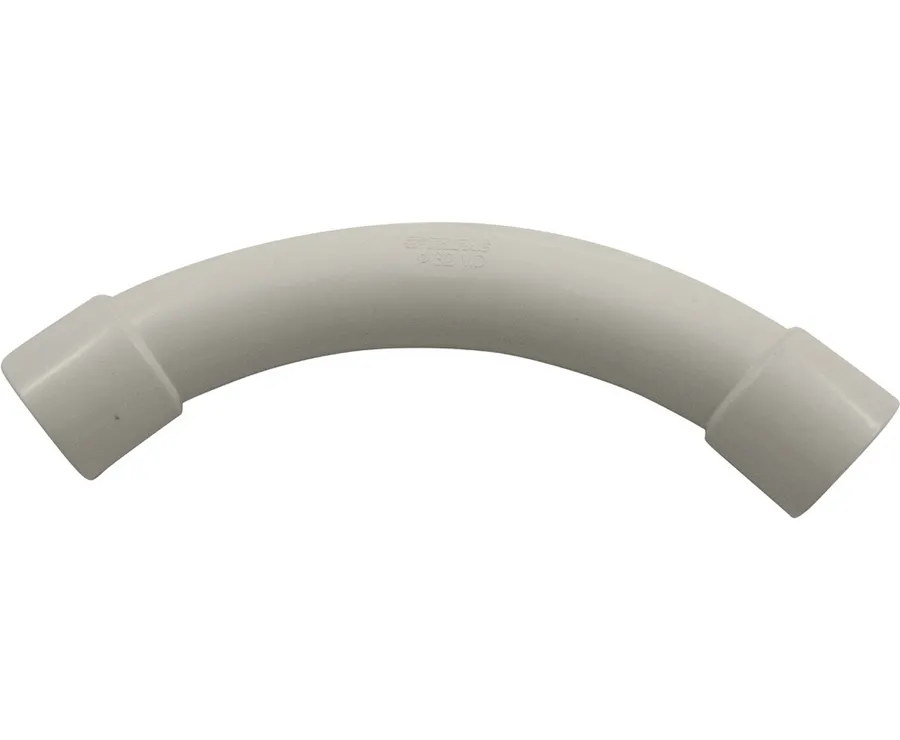 FITTING STANDARD BEND PVC 32MM GREY (pack of 10)