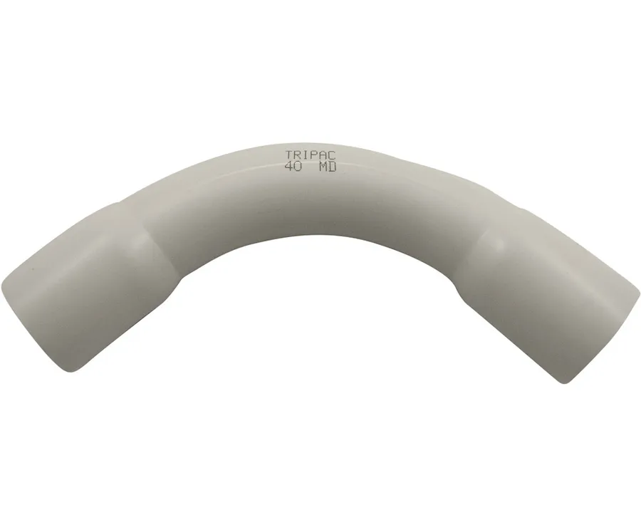 FITTING STANDARD BEND PVC 40MM GREY