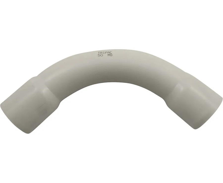 FITTING STANDARD BEND PVC 50MM GREY