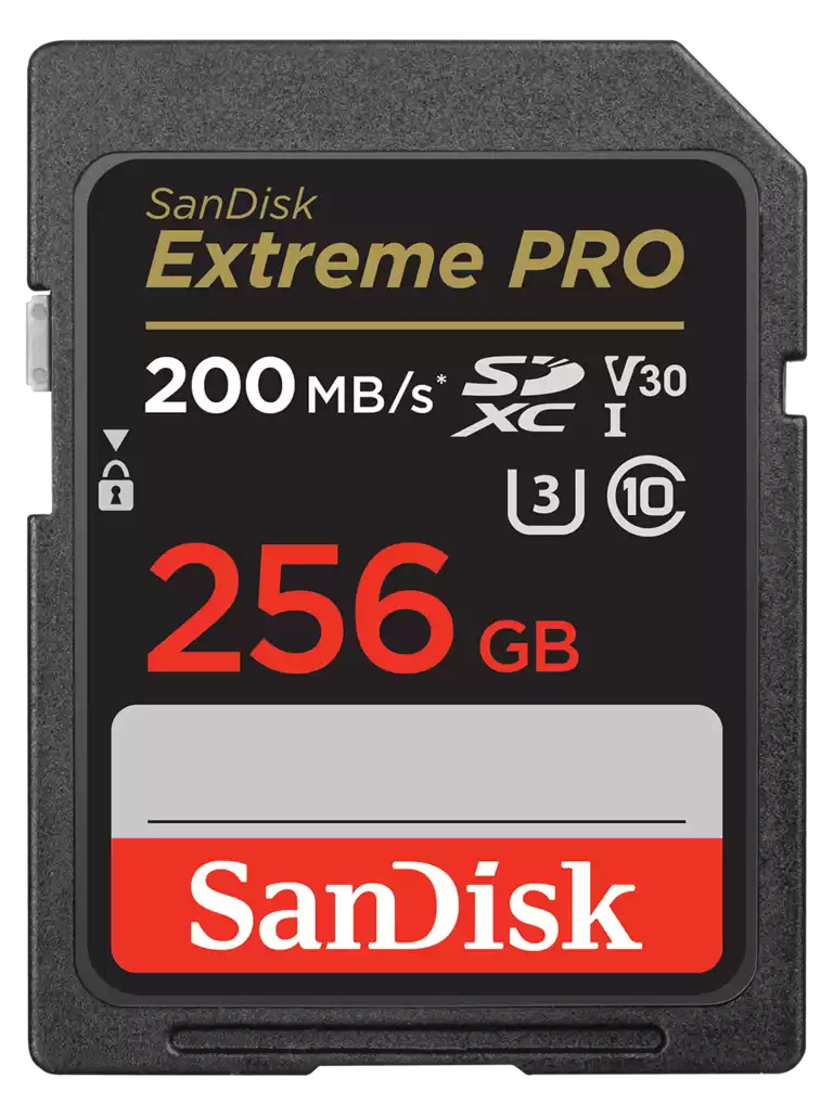 SanDisk 256GB Extreme PRO Memory Card 200MB/s Full HD & 4K UHD Class 30 Speed Shock Proof Temperature Proof Water Proof X-ray Proof (EOL)