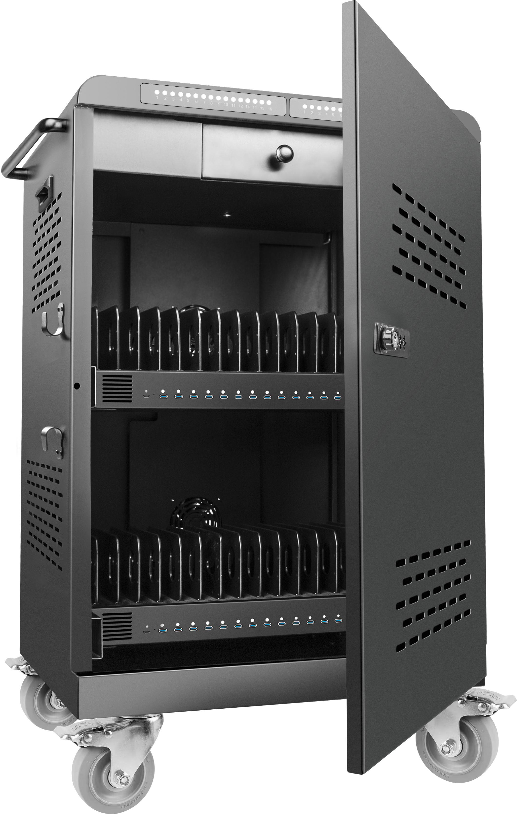 Shintaro 32-Port USB-C PD 3.0 2000W Charging Trolley