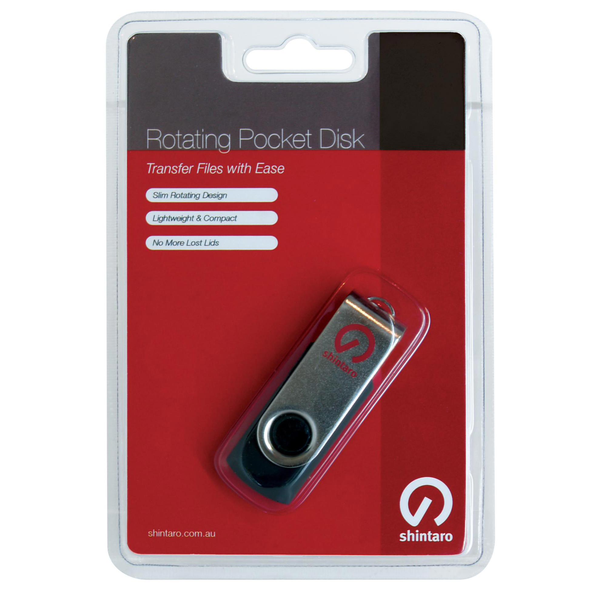 Shintaro 8GB USB-A 2.0 Rotary Pocket Disk