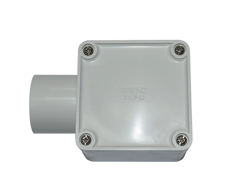 JUNCTION BOX SQUARE 1 WAY ENTRY 40MM (pack of 10)