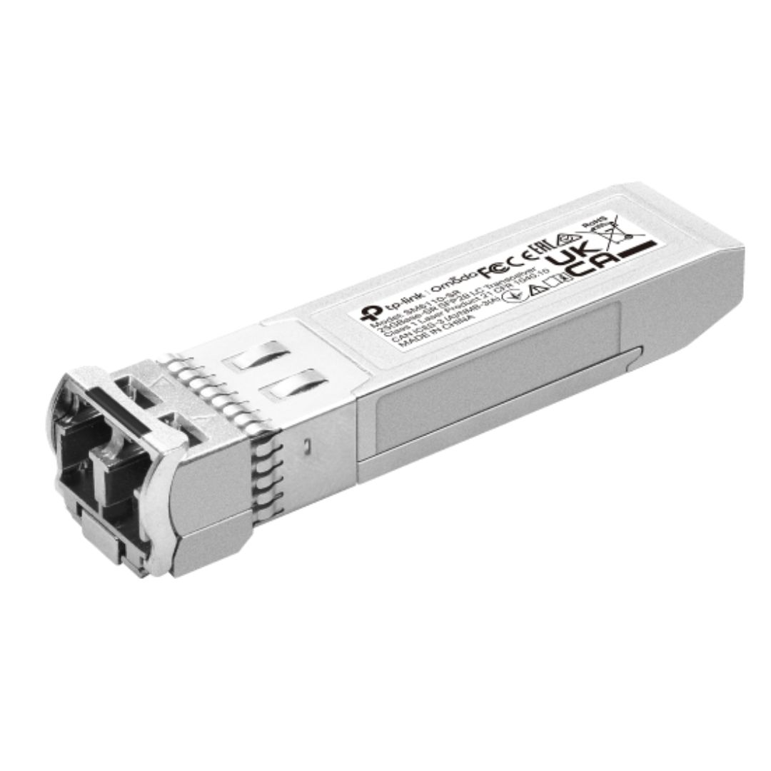 TP-Link SM6110-SR Omada 25GBase-SR SFP28 LC Transceiver, Compatible with switches with 25G ports like SX6632YF; and 10G ports like SG3428X and SG3
