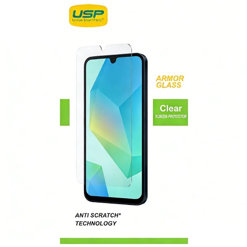 USP Samsung Galaxy A18 5G / A17 5G / A16 5G / A26 5G (6.7') Clear Armor Glass Screen Protector - Scratch-Resistance, 5 Years Warranty