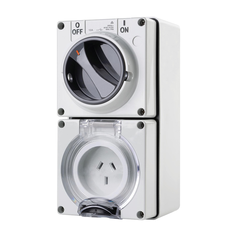 3 Pin Flat Industrial Switch & Socket 15A
