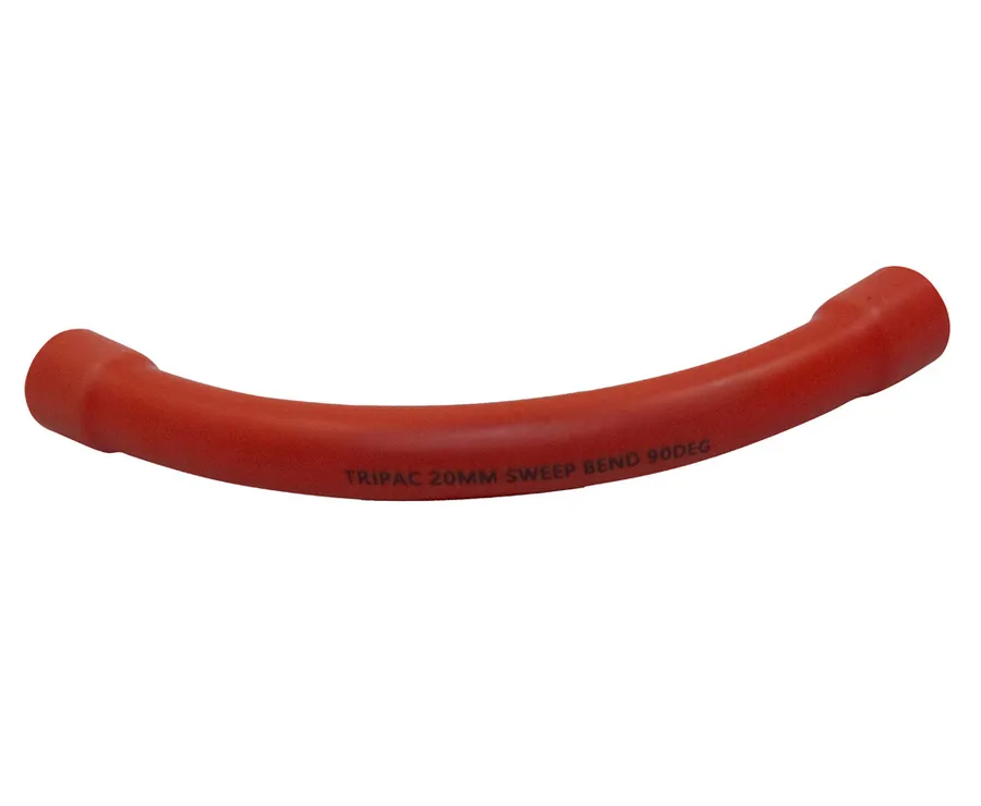 FITTING SWEEP BEND 90DEG 20MM ORANGE (pack of 20)