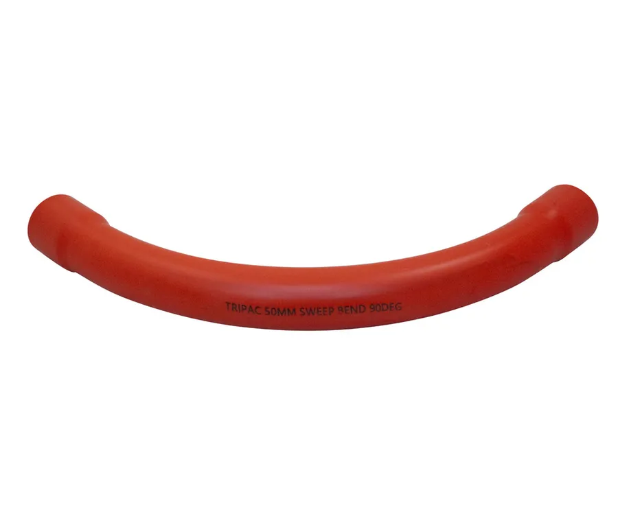 FITTING SWEEP BEND 90DEG 50MM ORANGE