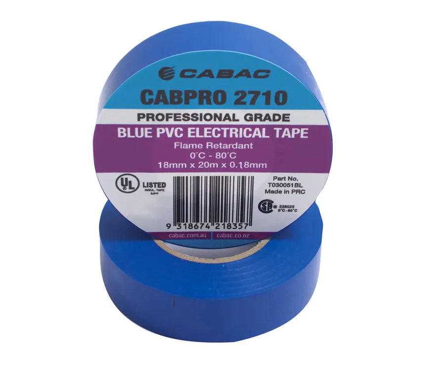CABPRO PVC TAPE 2710 - BLUE 18mm x 20m (pack of 10)