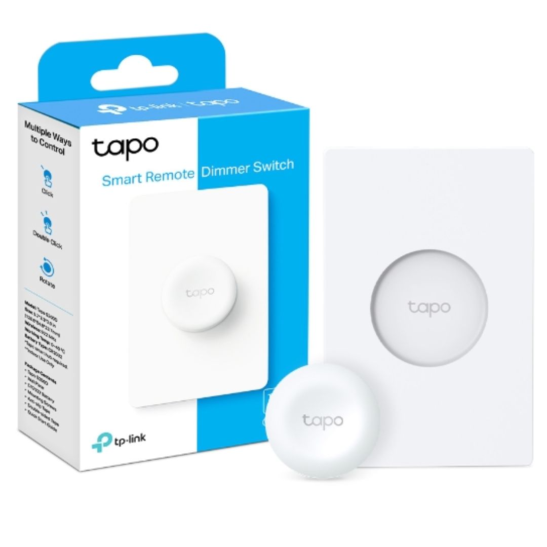 TP-Link Tapo S200D Smart Remote Dimmer Switch, Customizable Smart Actions, Instant Control, Multi-Location Control, Flexible Mounting, Long Battery Li