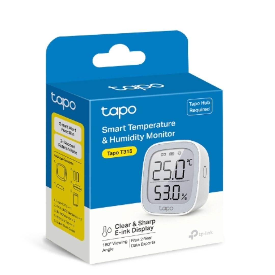 TP-Link Tapo Smart Temperature & Humidity Monitor, Real-Time & Accurate, E-ink Display, Free Data Storage & Visual Graphs