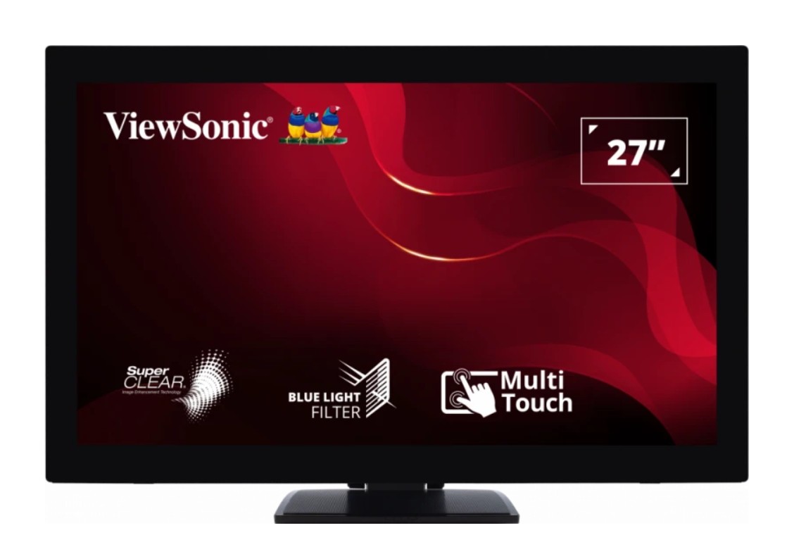 ViewSonic 27' TD2760 10-point Touch Screen, RS232 Serial Port, Advance Ergonomic Tilt or flat. Supports Winodws, Chrom, Linux, Android, Monitor
