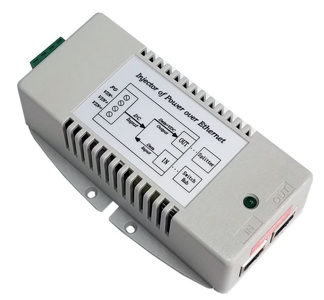 Tycon Power 18-36V In 56V 35W GigE 802.3af/at PoE, Low Cost & High Efficiency Solution for those requiring IEEE802.3af and IEEE802.3at Power