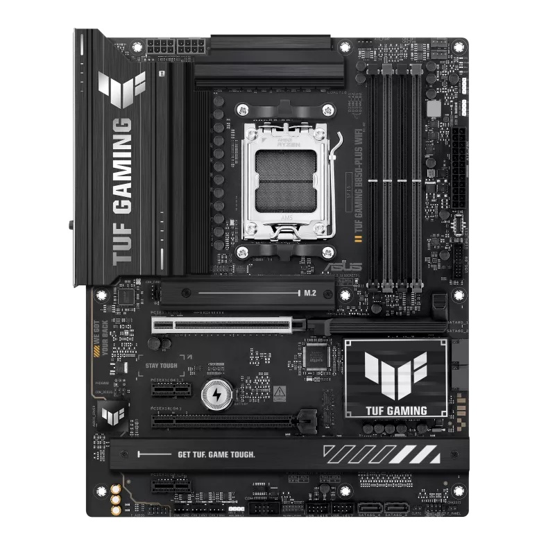 ASUS AMD TUF GAMING B850-PLUS WIFI (AM5) ATX Motherboard, DDR5 256GB, PCIe 5.0, 3× M.2, Wi-Fi 7, 2.5GbE