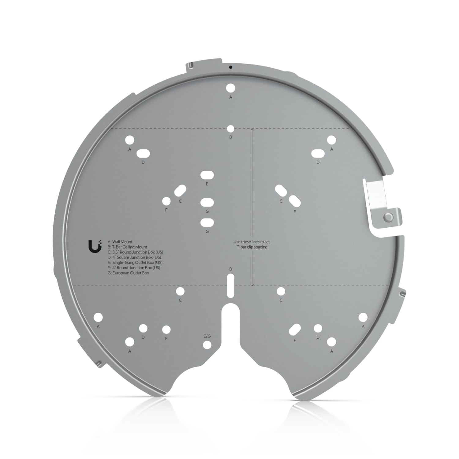 Ubiquiti Versatile Mounting System, For U7 Pro, U6 Enterprise, U6 Pro, U6 Long-Range, AC Pro, AC HD, AC SHD, AC XG