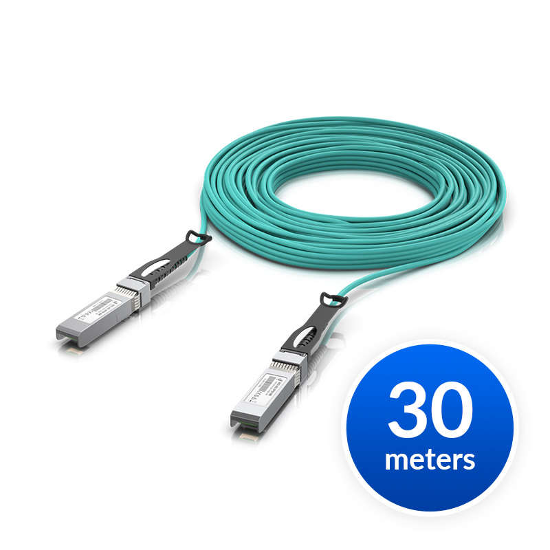 Ubiquiti 10 Gbps Long-Range DAC, 30m Length, Long-range SFP+ Direct Attach Cable w 10 Gbps Maximum Throughput Rate