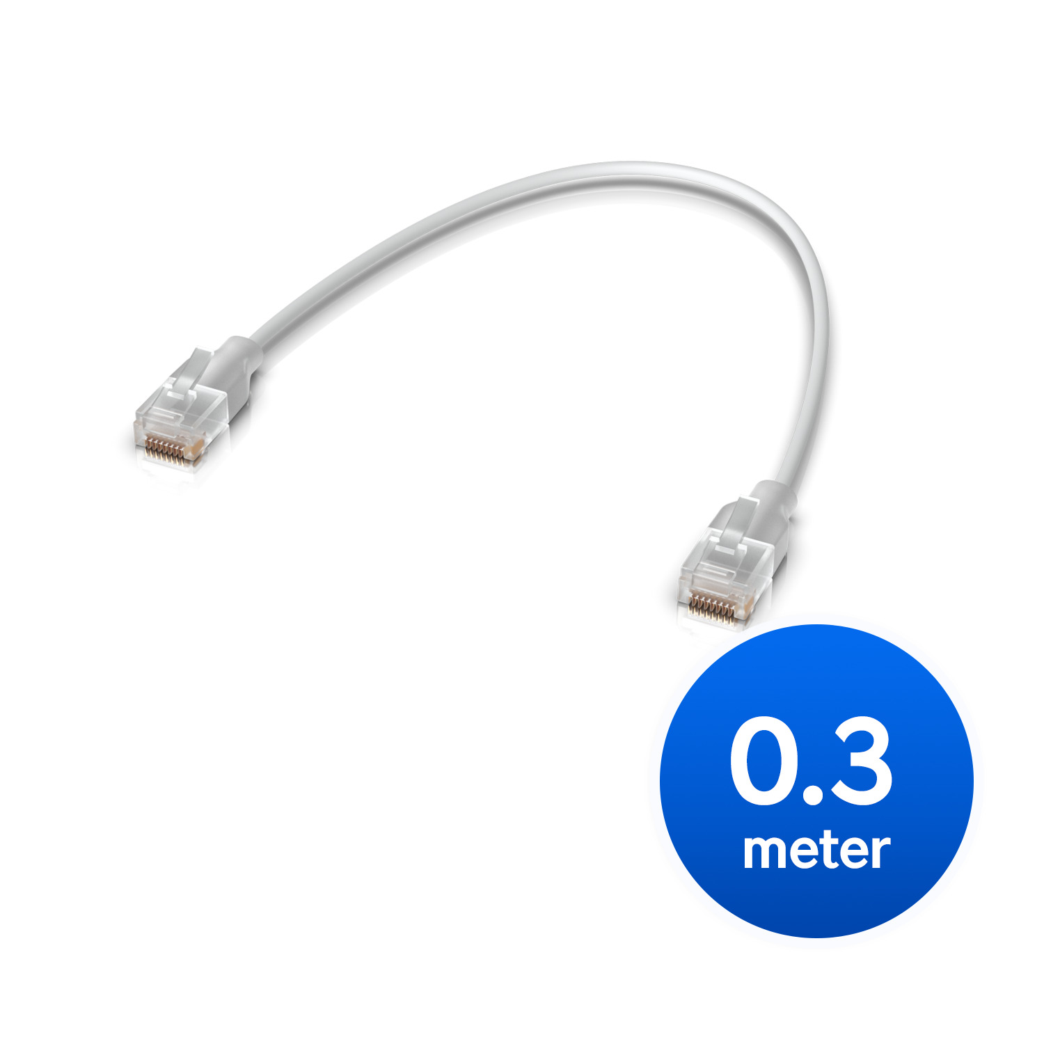 Ubiquiti UniFi Etherlighting Patch Cable,0.3M Nano-thin Patch Cable With 2.5 GbE Support Designed sShow Etherlighting Effects