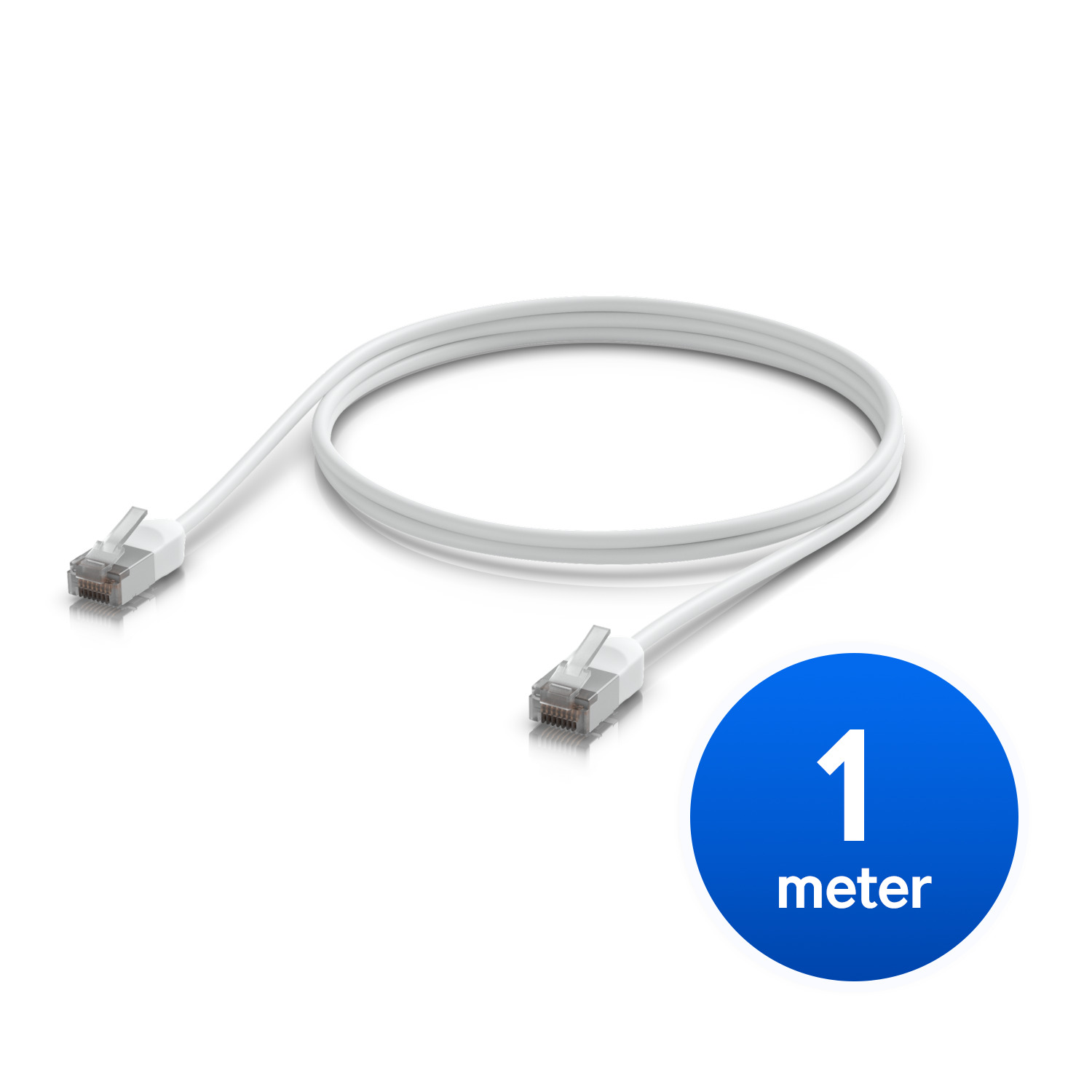 Ubiquiti UniFi Premium Patch Cable Outdoor, 1M, White, Ultra-thin, Rugged, Shielded Patch, Designed &Optimized, For 10 GbE Networking