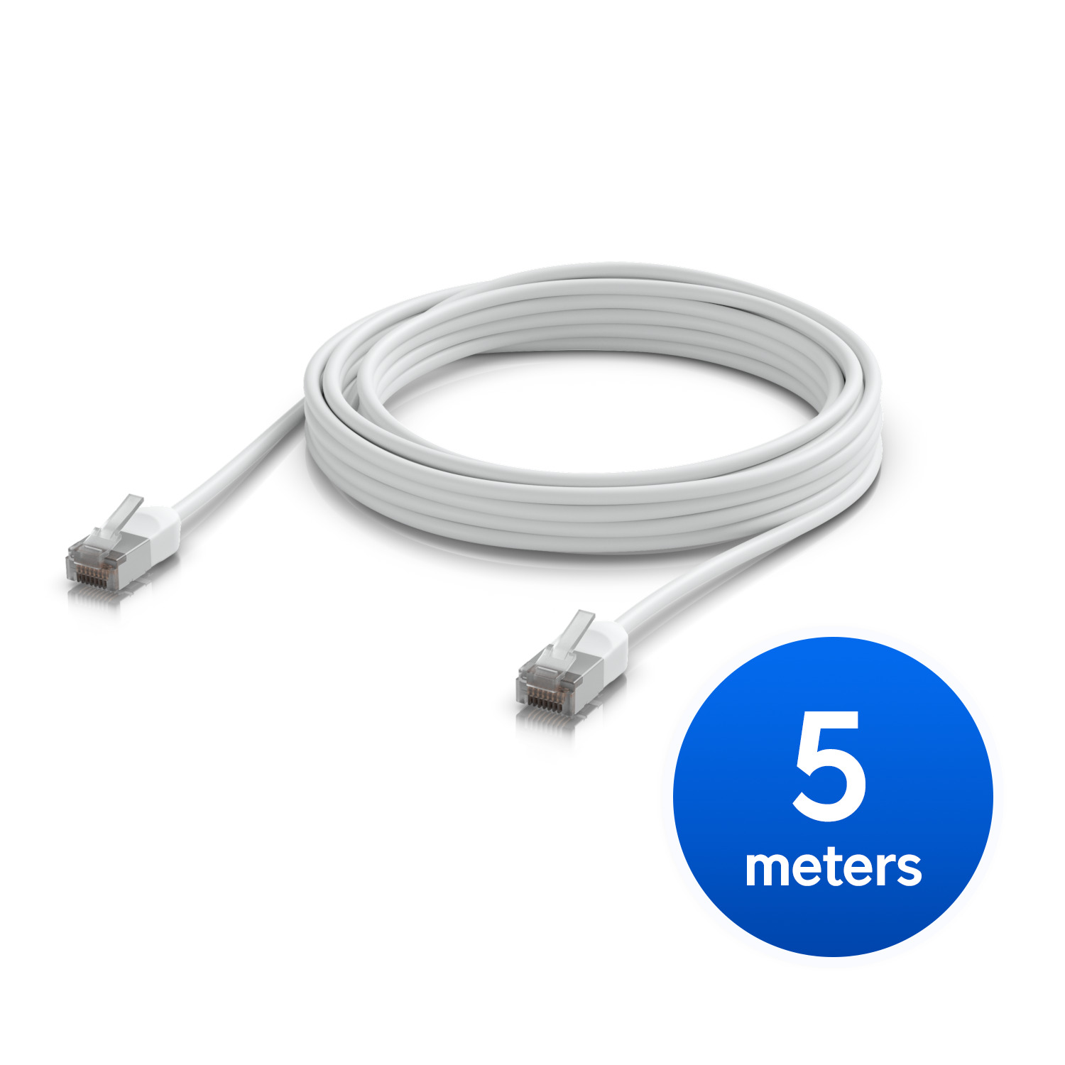 Ubiquiti UniFi Premium Patch Cable Outdoor, 5M, White, Ultra-thin, Rugged, Shielded Patch, Designed &Optimized, For 10 GbE Networking