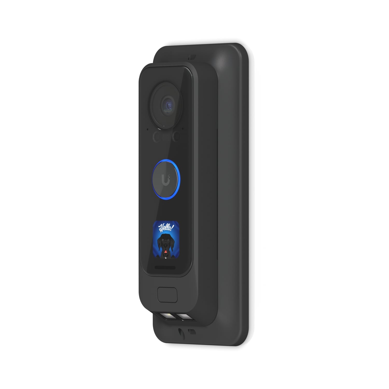 Ubiquiti G4 Doorbell Pro PoE Gang Box Mount, Black,Secure, Flat/ 25° Angled Wedge Angled Mounting Plate, Compatible UVC-G4 Doorbell Pro PoE Kit