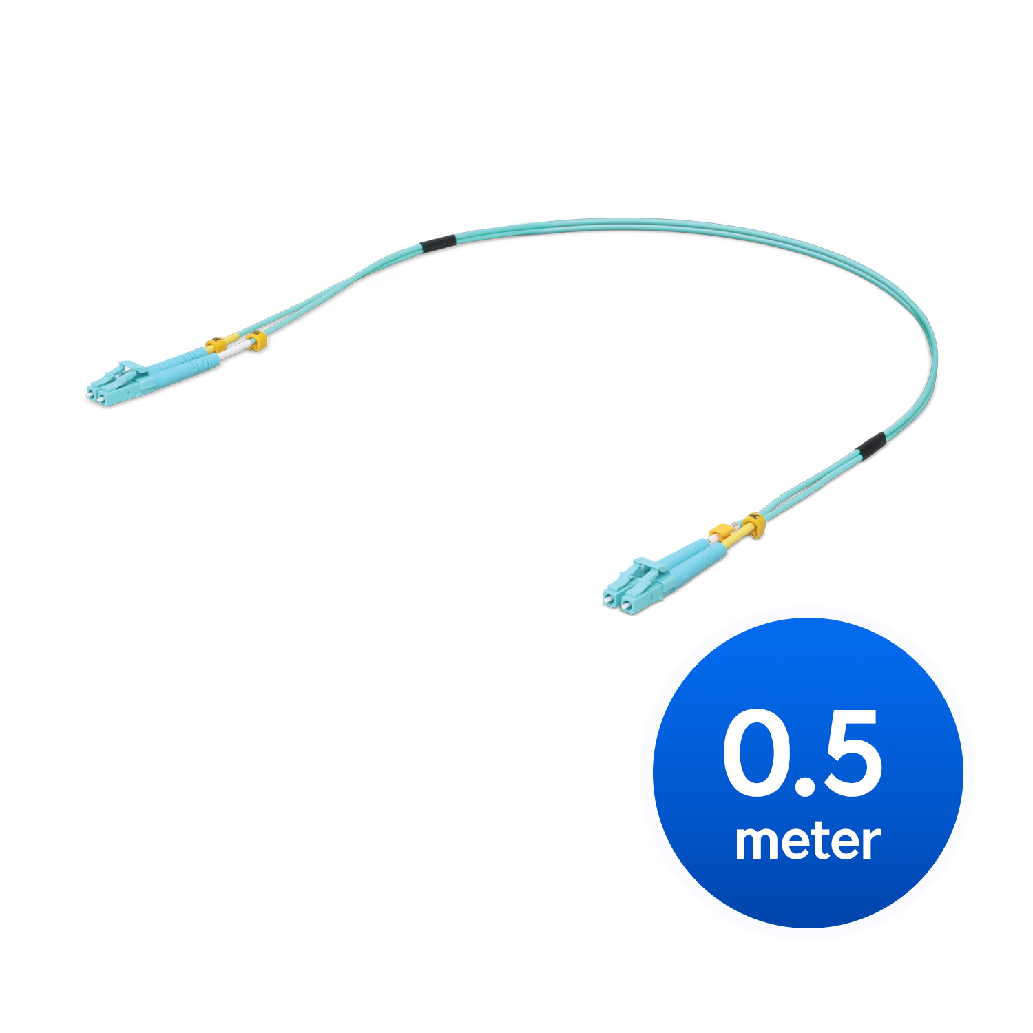Ubiquiti MultiMode 10 Gbps OM3 Duplex LC Cable, 0.5m Length, Single Unit,10 Gbps Throughput, LC-LC Connector