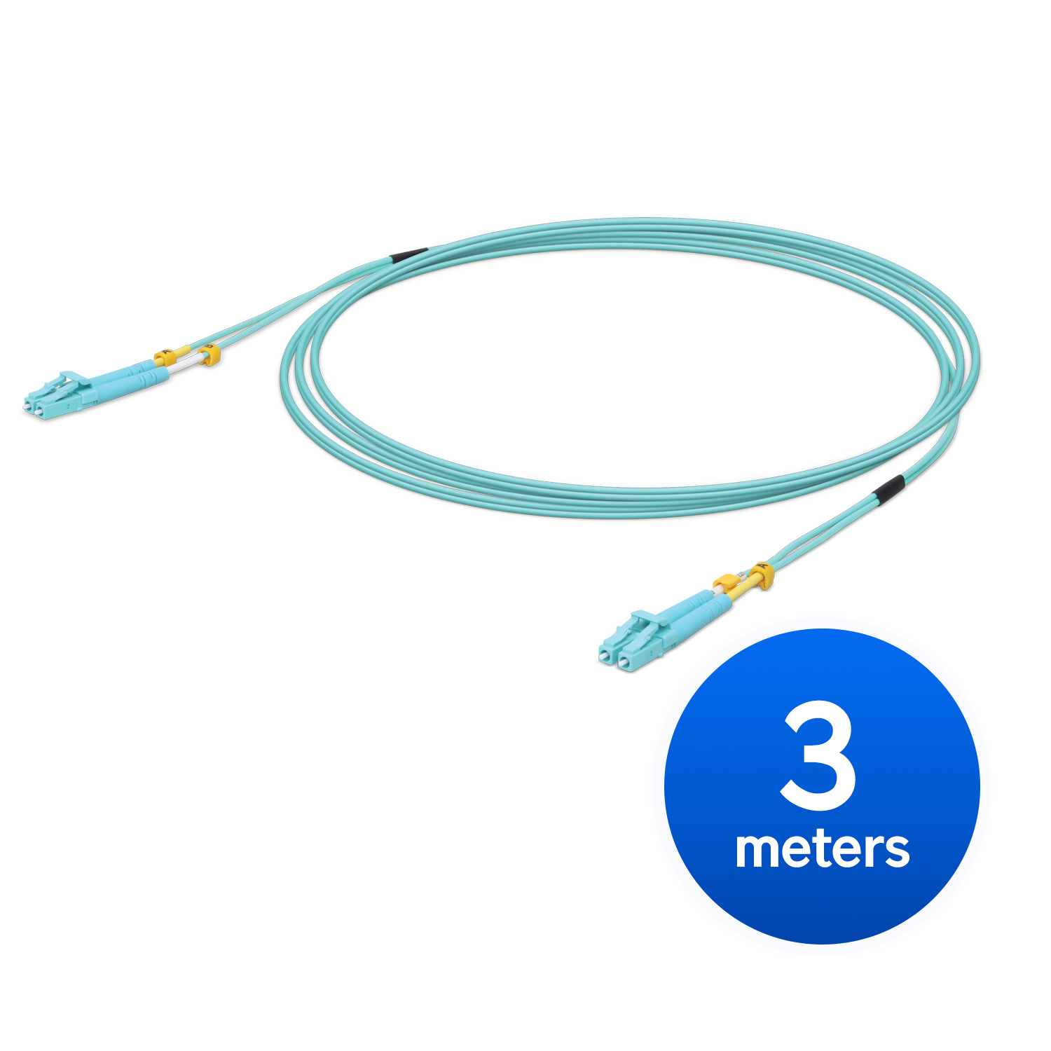 Ubiquiti MultiMode 10 Gbps OM3 Duplex LC Cable, 3m Length, Single Unit,10 Gbps Throughput, LC-LC Connector