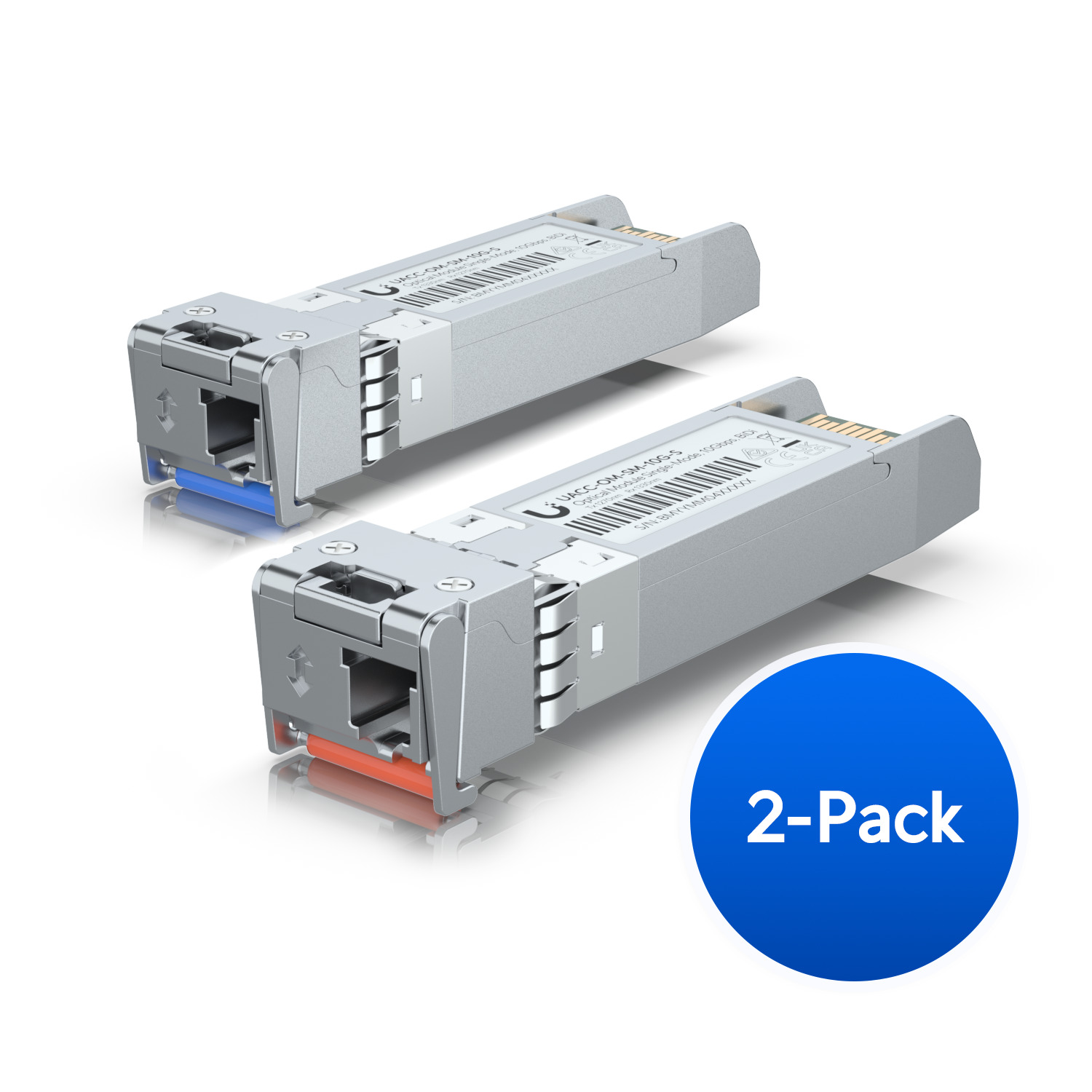 Ubiquiti UFiber SFP+ Single-Mode Module, 10G BiDi, 2 Pack, Same 10 Gbps Speed, Less Cable Required (Single Strand, LC Connector)
