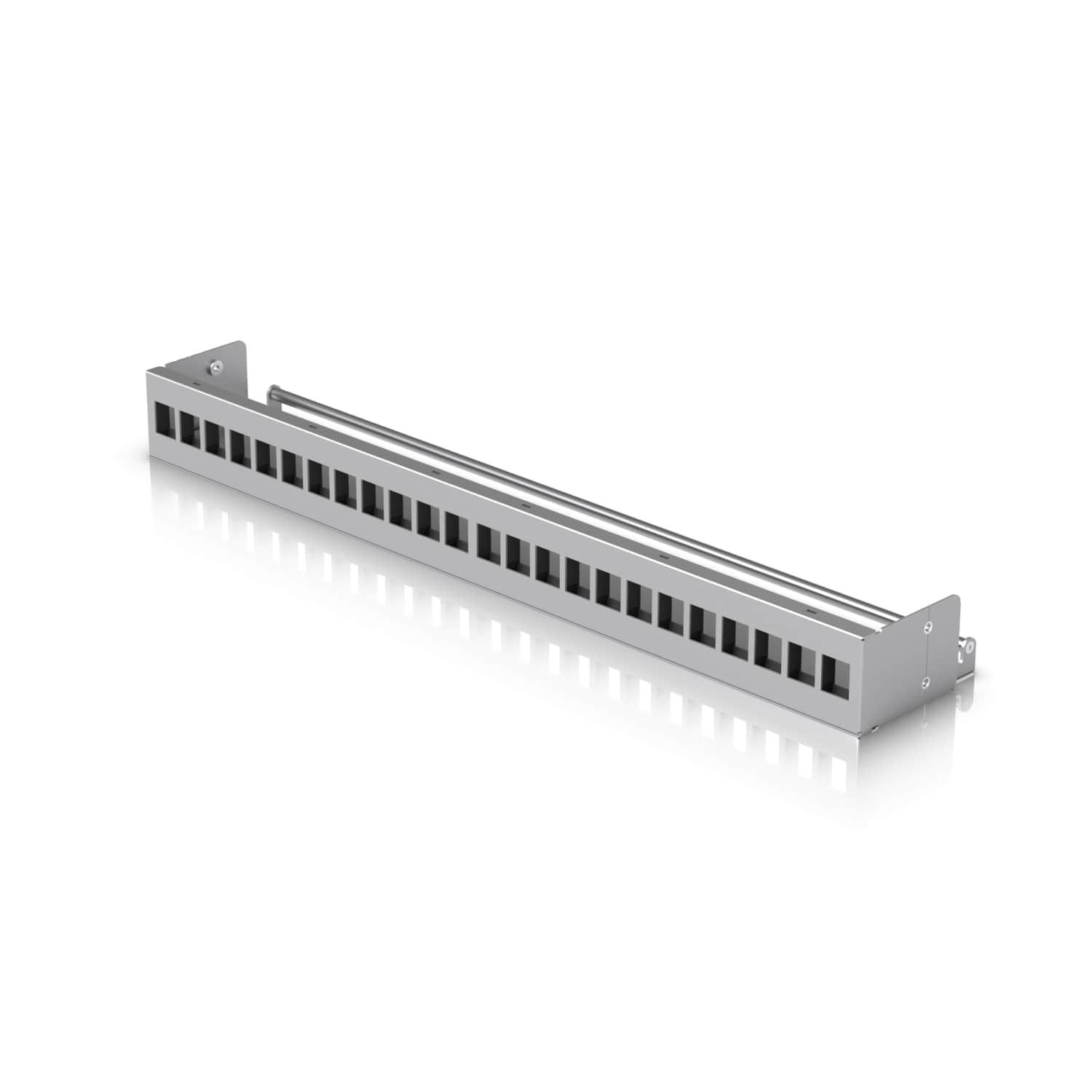 Ubiquiti 24-Port Blank Keystone Patch Panel, Silver, 1U 24-port, Ideal for Keystone Module Installation