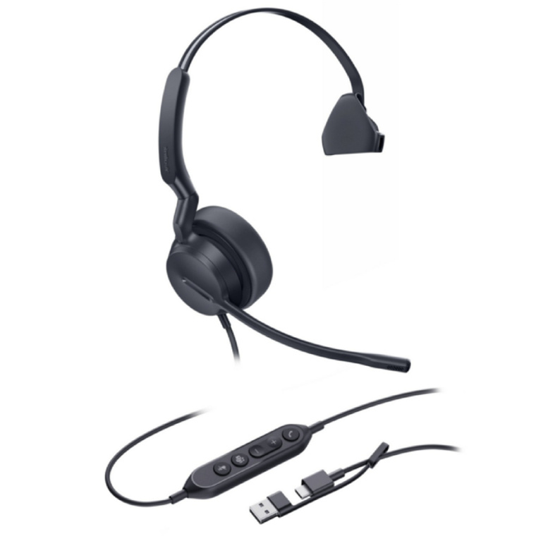 *LAST STOCK Yealink UH42 Mono Teams USB-C/A Microsoft Certified Teams USB Wired Headset, Noise-Canceling Microphone, Leather Ear Cushions Controller T