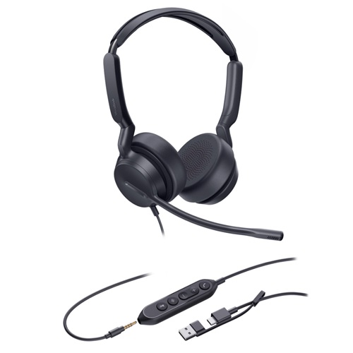 Yealink UH42SE Dual USB-C/A, Noise-Canceling Microphone, Leather Ear Cushions Control