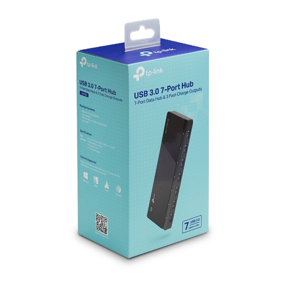 TP-Link UH700 USB 3.0 7-Port Desktop Hub, 7× USB-A 5Gbps, up to 5V/1.5A Charging, 12V/2A Power Adapter Included