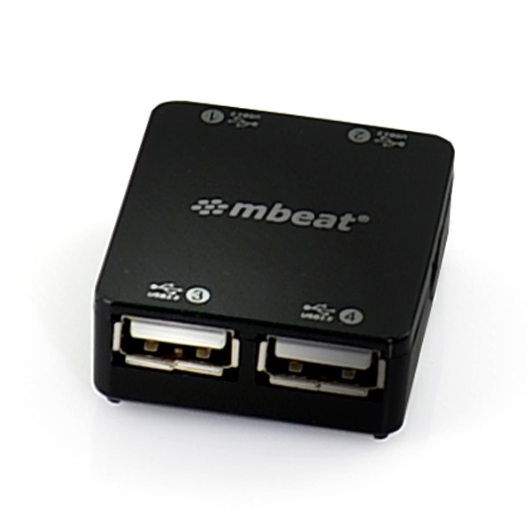mbeat® 4 Port USB 2.0 Hub - USB 2.0 Plug and Play/ High Speed Interface/ Ideal for Notbook/PC/MAC users USB 2.0 Speed up to 480Mbps (EOL)