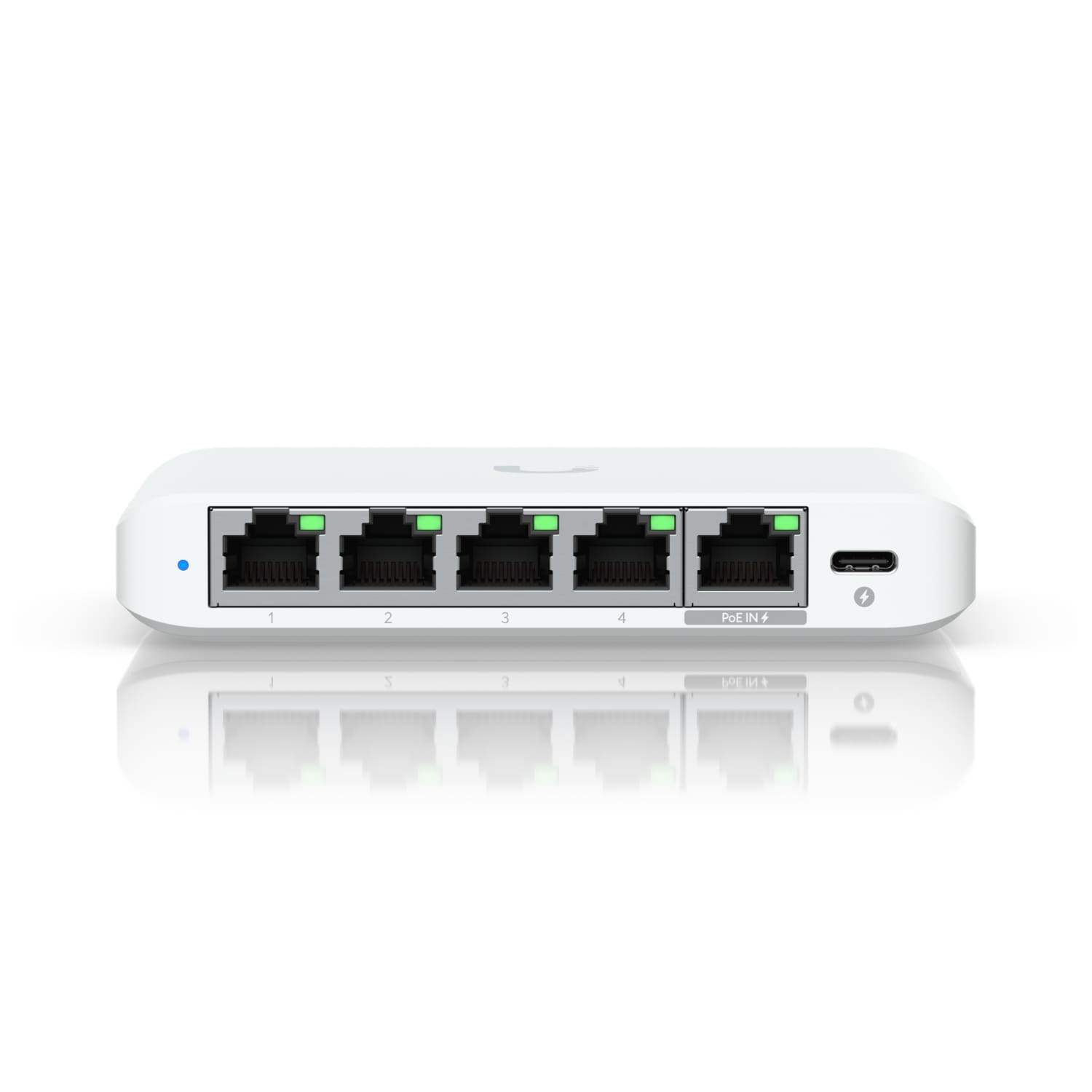 Ubiquiti Flex Mini 2.5G, (4) 2.5 GbE Ports, (1) 2.5 GbE PoE Input Port for Power