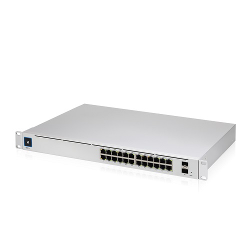 Ubiquiti UniFi 24 port Managed Gigabit Layer2 & Layer3 Switch, Auto-sensing 802.3at PoE+ & 802.3bt PoE, SFP+, Touch Display - 400W GEN2