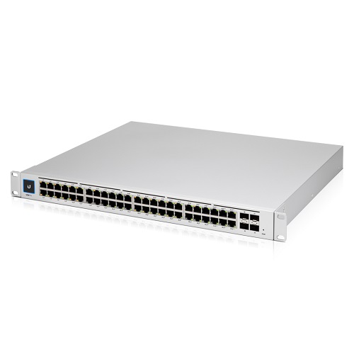 Ubiquiti UniFi 48-port Managed Gigabit Layer2 & Layer3 Switch, Auto-sensing 802.3at PoE+ & 802.3bt PoE, SFP+, Touch Display, 600W GEN2