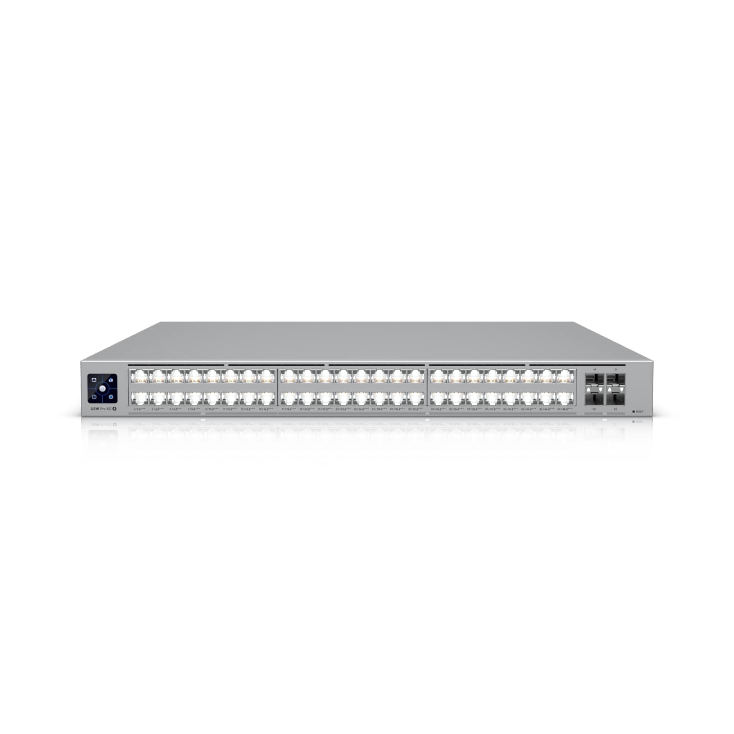 Ubiquiti Pro XG 48 PoE, Professional-grade, 48-port Layer 3 Etherlighting, PoE+++ Switch, (32) 10 GbE, (16) 2.5 GbE PoE, (4) 25G SFP28 Ports