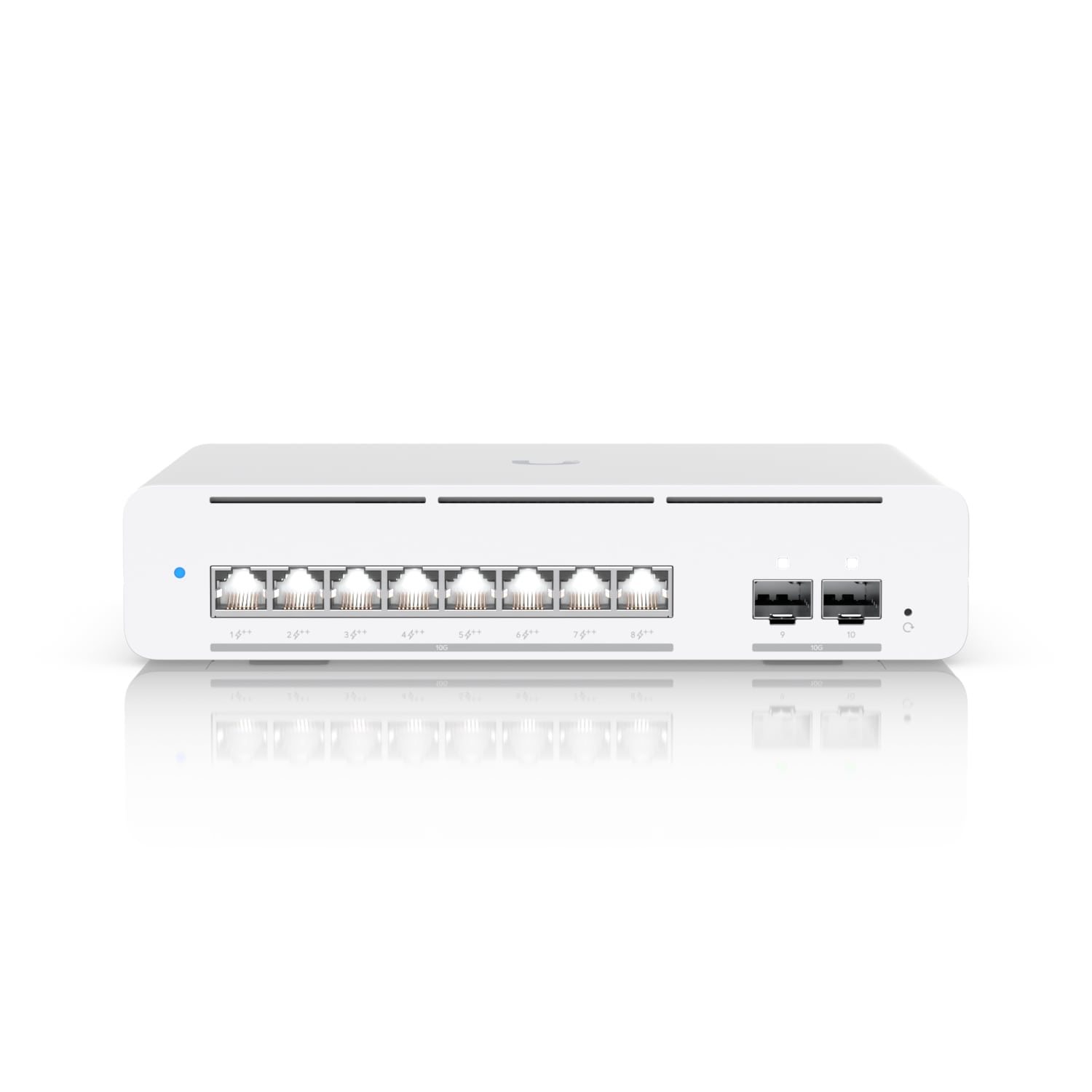 Ubiquiti Pro XG 8 PoE, Compact Desktop/Wall-mountable, Professional-grade 8-port, Layer 3 Etherlighting PoE++ Switch With (8) 10 GbE, (2) 10G SFP+