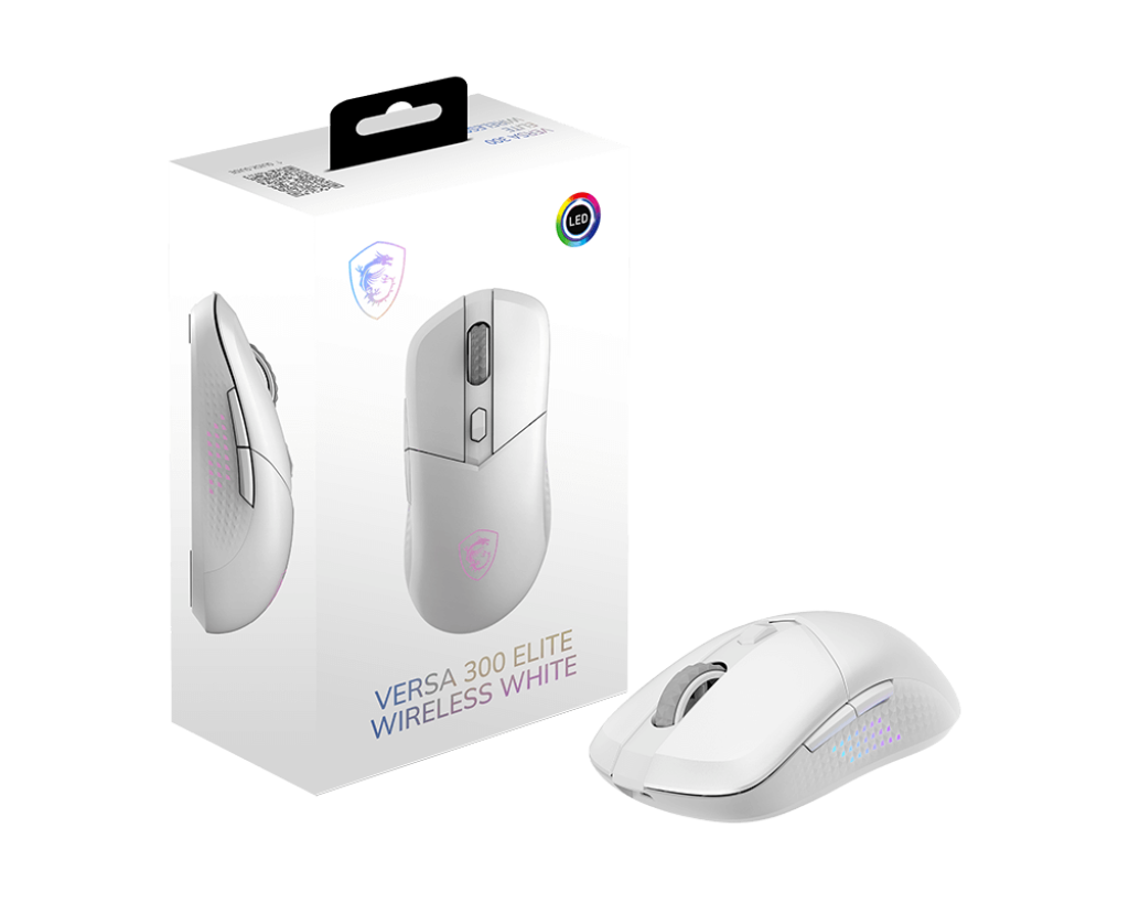 MSI VERSA 300 ELITE WIRELESS WHITE GAMING MOUSE