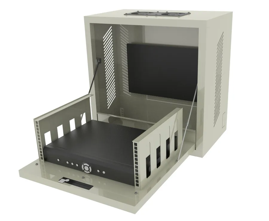 ROTATING 4/6RU VERT WALL MOUNT W MON MNT
