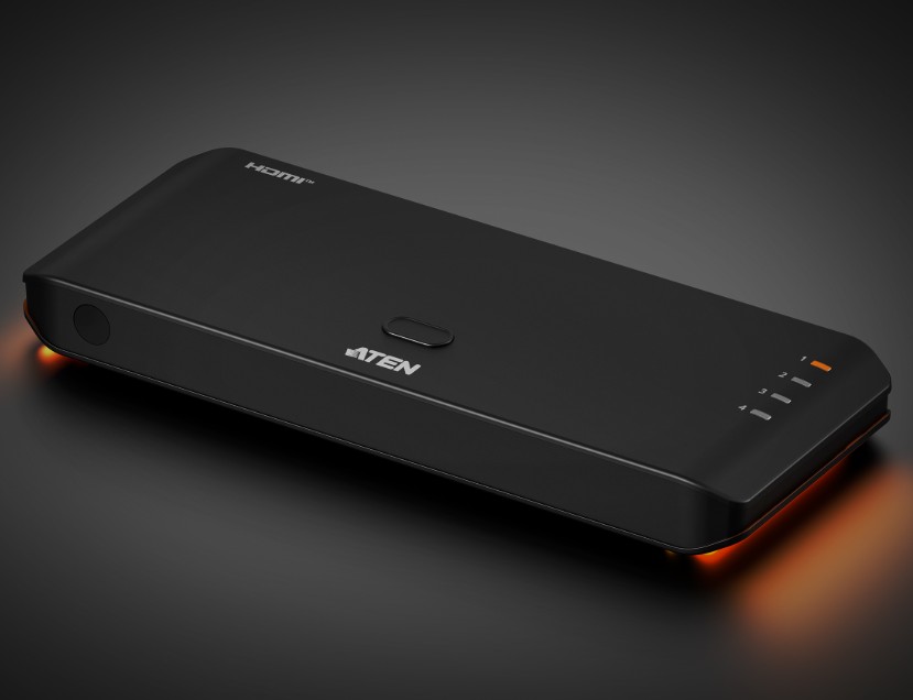 Aten Essential 4-Port True 4K HDMI Switch, HDMI switch for home entertainment, four HDMI sources on a single True 4K display, LPCM 7.1, Dolby®