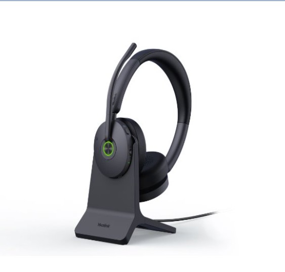 Yealink WH68 Hybrid with Charging Stand DECT & Bluetooth Wireless Technology, 4-Mic Hybrid ANC, 4-Mic Noise Cancellation, All-Day-Wearing Comfort