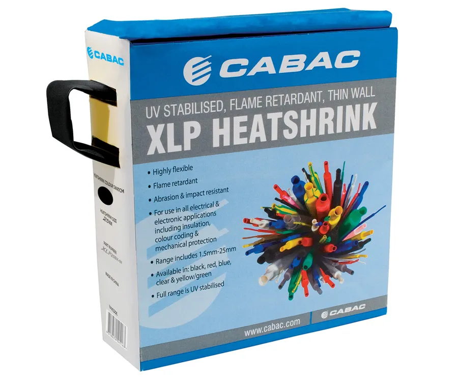 HEATSHRINK THIN WALL 19MM BLACK 10M BOX