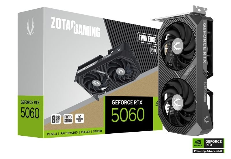 8GB ZOTAC RTX 5060 TWIN EDGE PLUS OC GPU